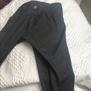 ATHLETA black snake skin leggings
